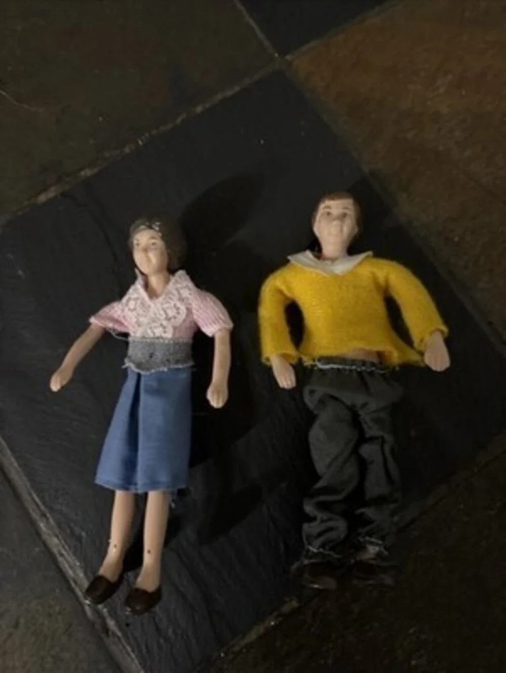 Rare Vintage Marvel Education Dolls - Authentic Mom & Dad, Stamped Backs